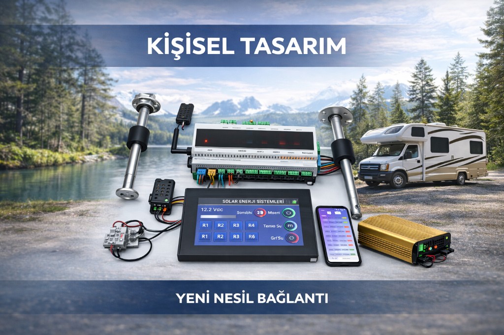 IoT karavan tekne otomasyon kontrol sistemi - 8 röle mobil uygulama panel