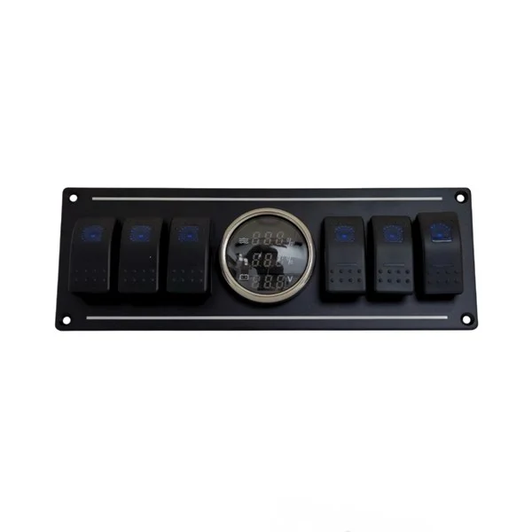SHUIVAN 6'lı dijital su seviye voltmetre karavan tekne switch panel
